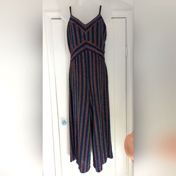 A. Byer Rainbow Maximalist Disco Ball 70s Twee Y2K Jumpsuit NWT MD - Picture 1 of 10